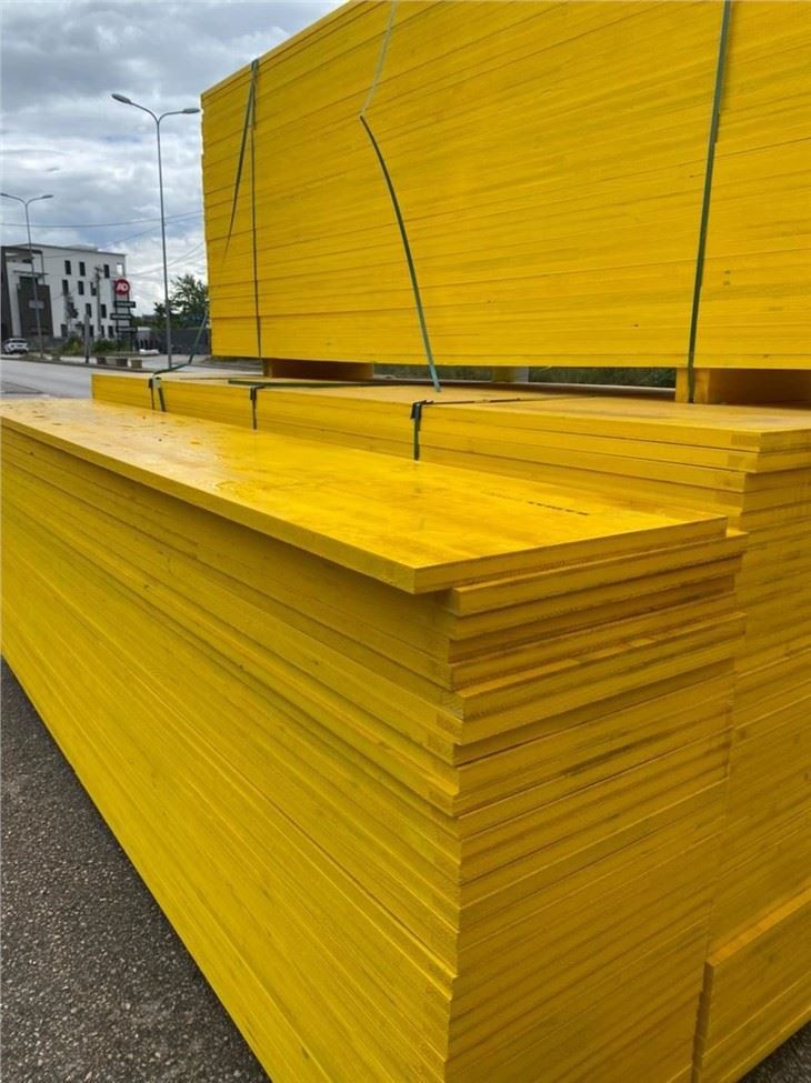3 Ply Yellow Shuttering Plywood With Phenolic Glue For Concrete Formwork