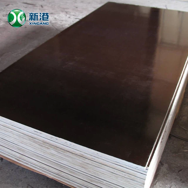 Black Concrete Formwork Film Faced Plywood Brown Color 4x8ft Shuttering Board WBP Glue
