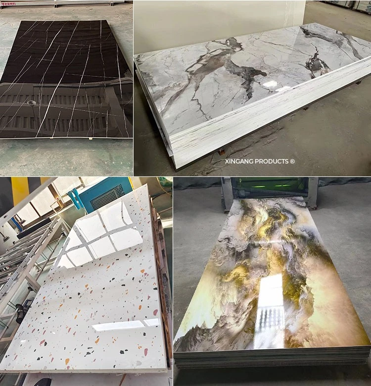 1220*2440mm Hot Selling Pvc Sheet Marble Decoration Pvc Marble Sheet Decorative Uv Marble Sheet